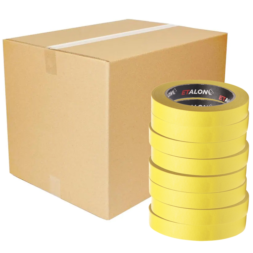 Premium Tape and a Non-Premium Price! Professional masking tape for precise  & clean masking jobs throughout the painting process of the surface. 18mm  (.70in) x 50 yards Strong adhesion on all types