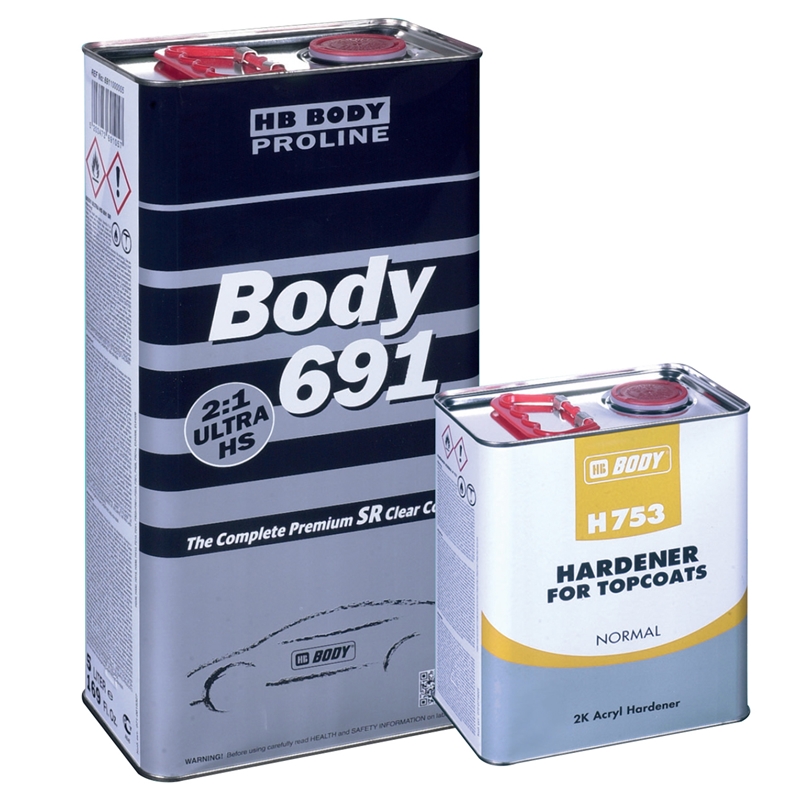 HB Body 691SR Clear ULTRA HS 2:1 Clear Coat & Medium Hardener 7.5 Liter