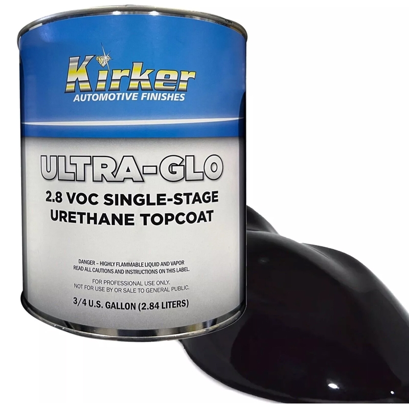 Kirker Ultra-Glo Super Jet Black Single Stage Urethane Topcoat 3/4 Gallon - 70330