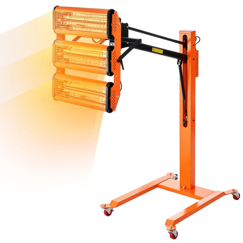 VEVOR 3300W High-Power Infrared Paint Curing Lamp for Automotive Drying & Body Heating - 3A