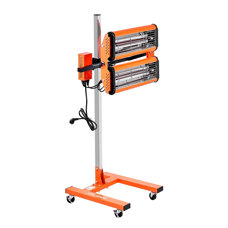 VEVOR 2200W Infrared Paint Curing Light with Bracket, Adjustable Timer & 5.17 sq.ft Baking Area