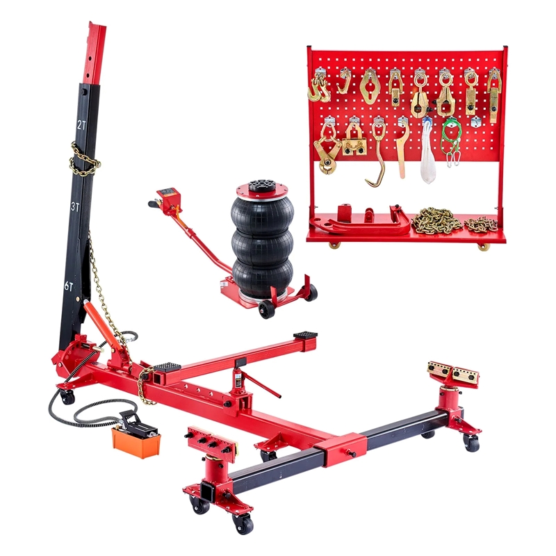 VEVOR  6-Ton Auto Body Frame Puller Straightener with 3-Ton Airbag Jack & 16-Piece Tool Kit