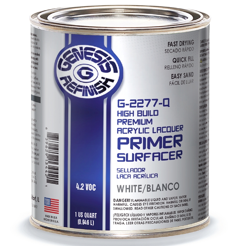 Genesis Refinish High Build Premium Black Lacquer Primer Gallon - G-2275