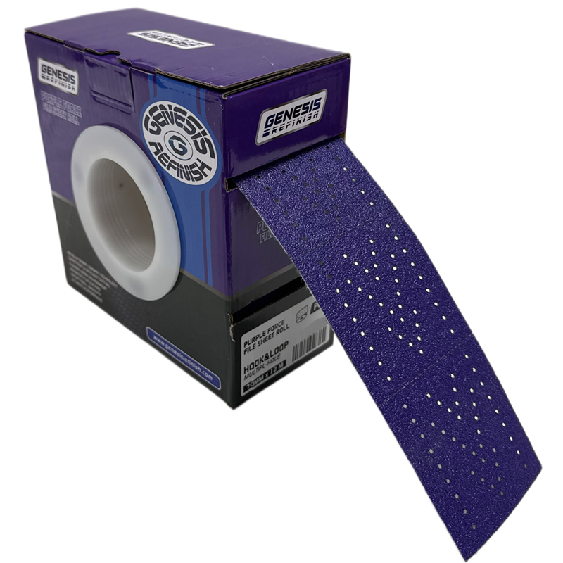 Genesis Refinish 2-3/4" X 13 Yds. 240 Grit Laser Cut, Vacuum Hook & Loop Purple Force Revolution... - GR-32240