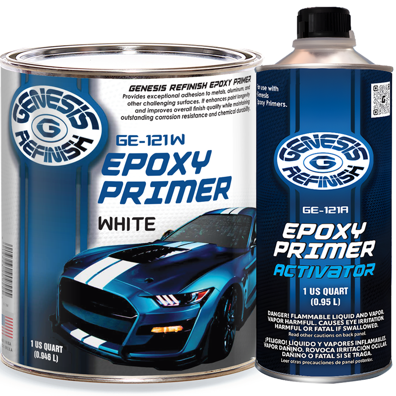 Genesis Refinish High Solids Epoxy Primer/Sealer White 2-Quart Kit- G-121W-KIT