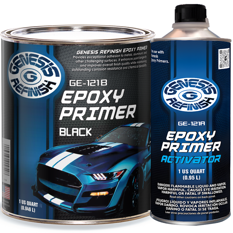 Genesis Refinish High Solids Epoxy Primer/Sealer Black 2-Quart Kit- G-121B-KIT