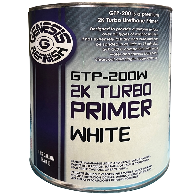 Genesis Refinish 2K Turbo Primer White Gallon - GTP-200W