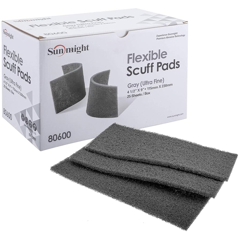 Sunmight Flex Scuff Pads   4.5' X 9'   Ultra Fine (Gray)(25) - 80600